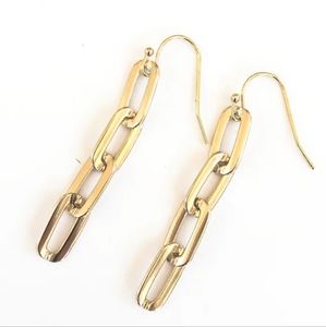 Sanctuary Project Gold Chain Earrings New